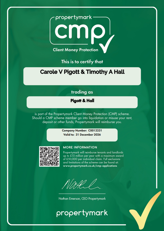 propertymark Client Money Protection Certificate